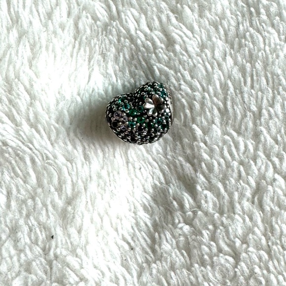Pandora Gleaming Clover Heart Charm EUC Authentic Sterling Silver - Picture 6 of 7